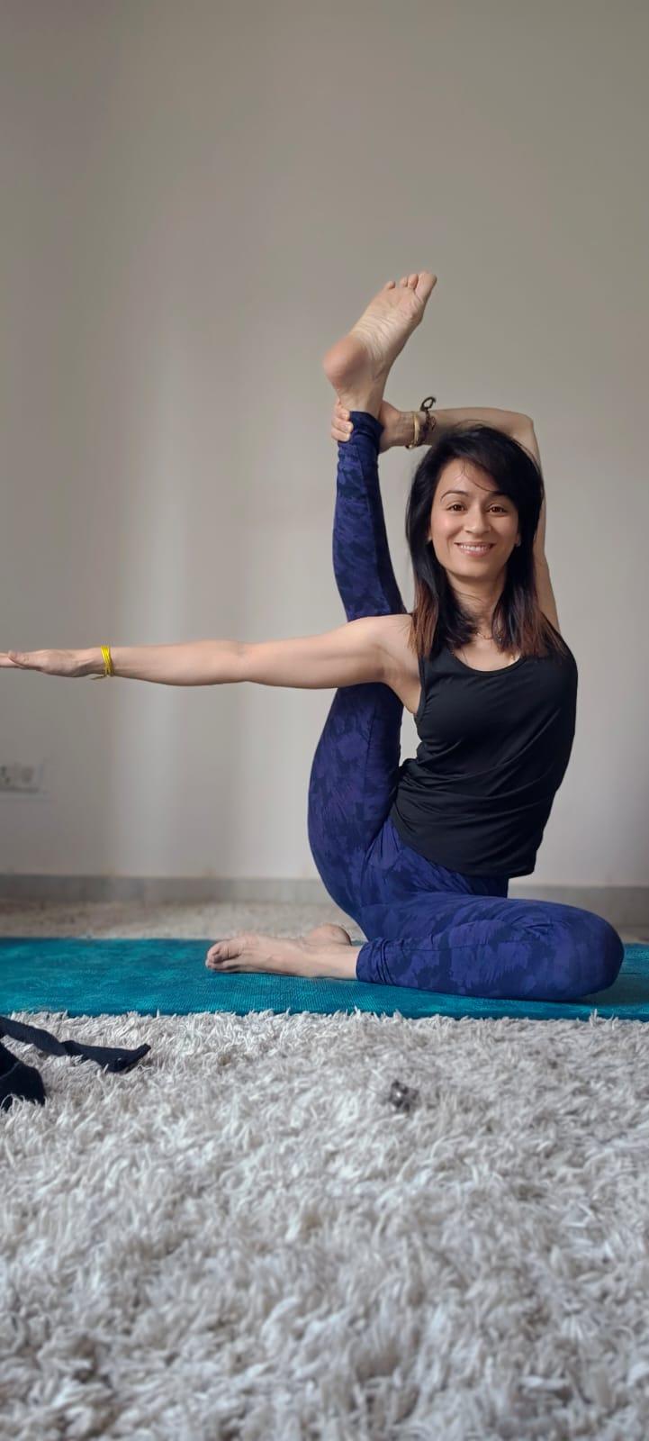 Yoga With Aparna Instagram practice moment
