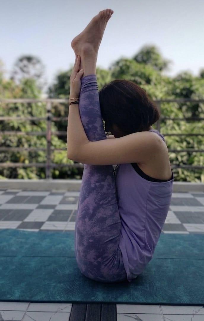 Yoga With Aparna Instagram practice moment